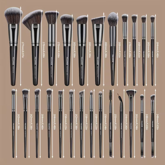 MAANGE 37pcs Professional Makeup Kit Include 25pcs Makeup Brushes And 12pcs Makeup Sponge Puff Set, Foundation Brush, Eye Shadow Brush, Powder Brush, Tools Soft to Face, Travel Easy Carrying Set, Mother'S Day Valentine'S Day Gift Set