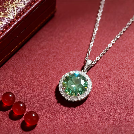 S925 Silver 5 Carat Moissanite Pendant Necklace High Quality Silver Jewellery for Women. Elegant, Vintage Inspired Classic Jewellery. Comes with A Gift Box. Perfect for Parties Or As A Birthday Gift for Friends Or Partners. Claim My Gift Today