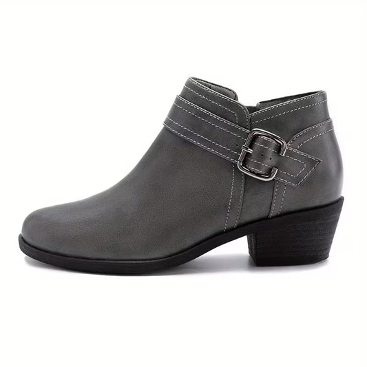 Women's Chunky Low Heel Ankle Boots